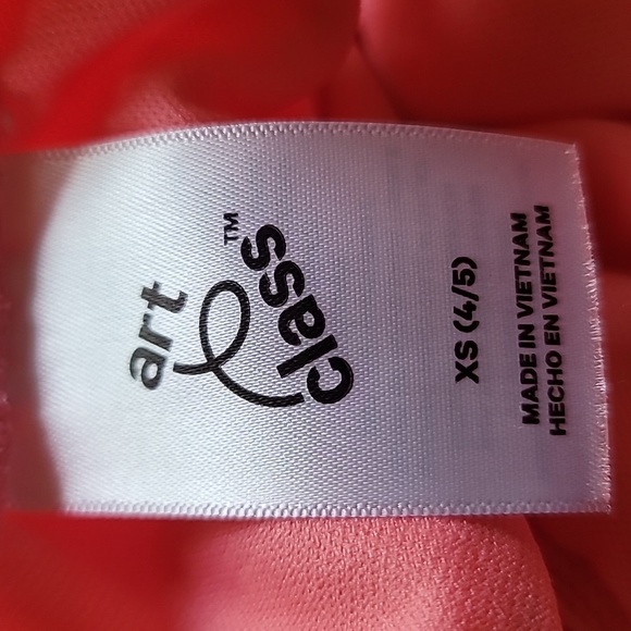 Art Class Youth Girls Peach Open Back Knot Side Ties Swimsuit, Size 4/5 XS - Picture 4 of 7